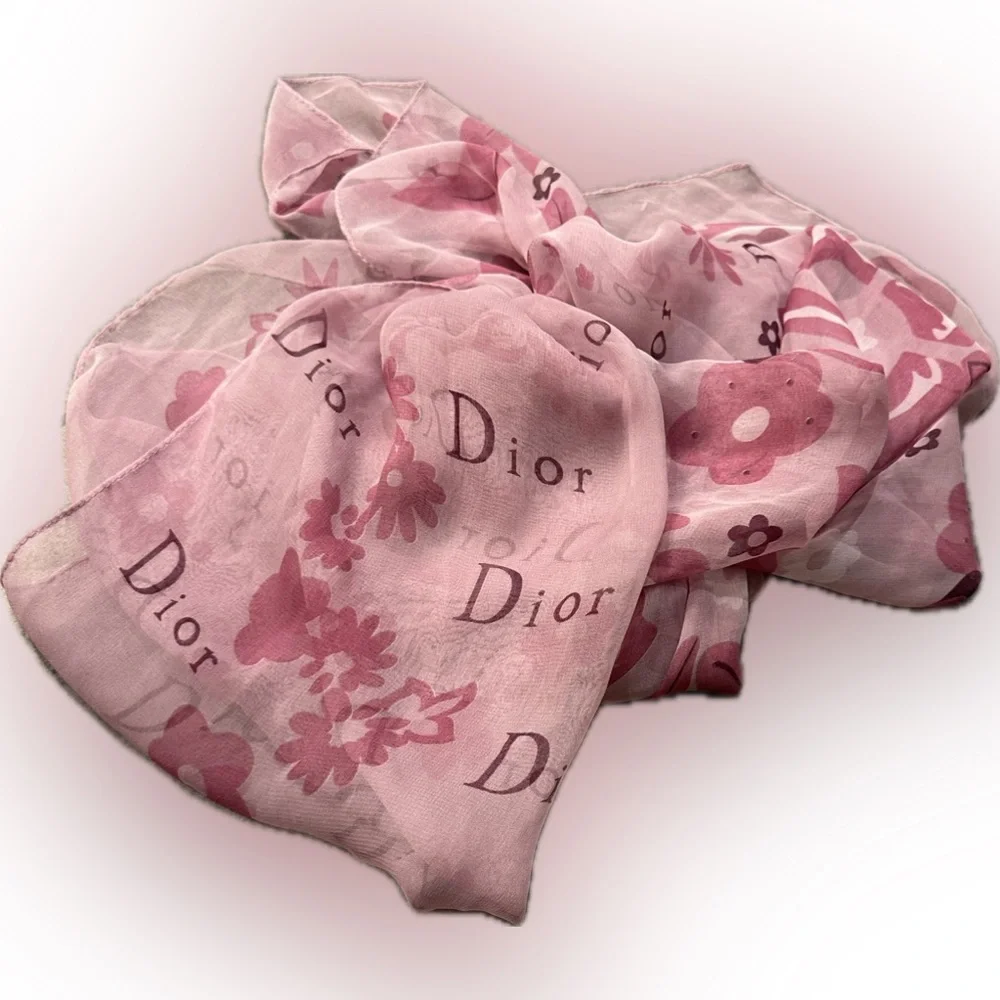 Rare Vintage Dior Blended Silk Scarf Square